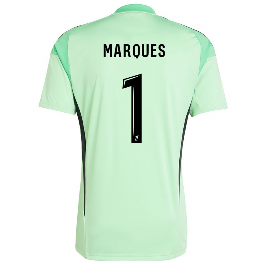 ילדים Inès Marques #1 ירוק בהיר שחור חולצת שוער 2025/26 חולצה קצרה