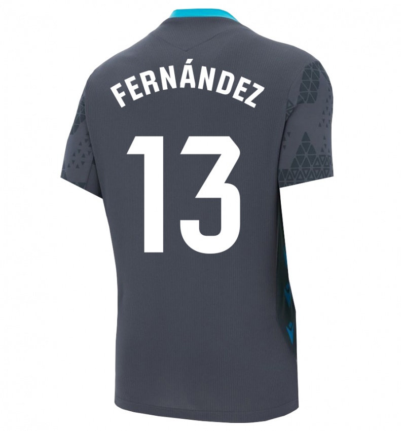 ילדים אנדרס פרננדס #13 אפור כהה שחור חולצת שוער 2025/26 חולצה קצרה