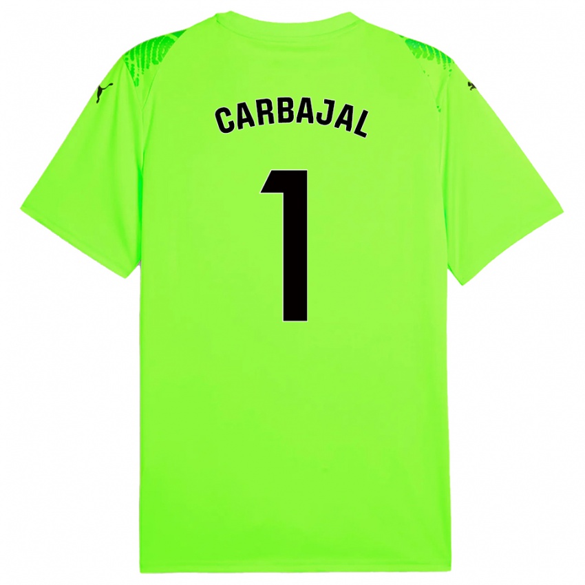 ילדים כריסטינה דיאס קרבחאל #1 ירוק דשא חולצת שוער 2025/26 חולצה קצרה