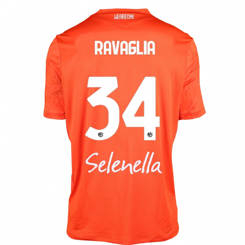 ילדים פדריקו רבגליה #34 כתום שחור לבן חולצת שוער 2025/26 חולצה קצרה