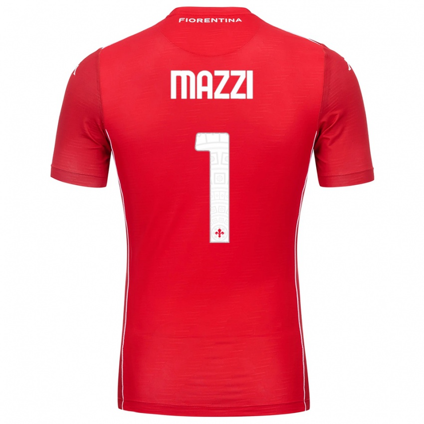 ילדים טומאסו מאזי #1 לבן אדום חולצת שוער 2025/26 חולצה קצרה