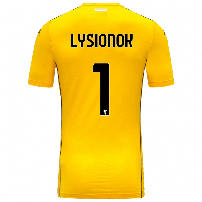 ילדים Ernestas Lysionok #1 צהוב כהה שחור חולצת שוער 2025/26 חולצה קצרה