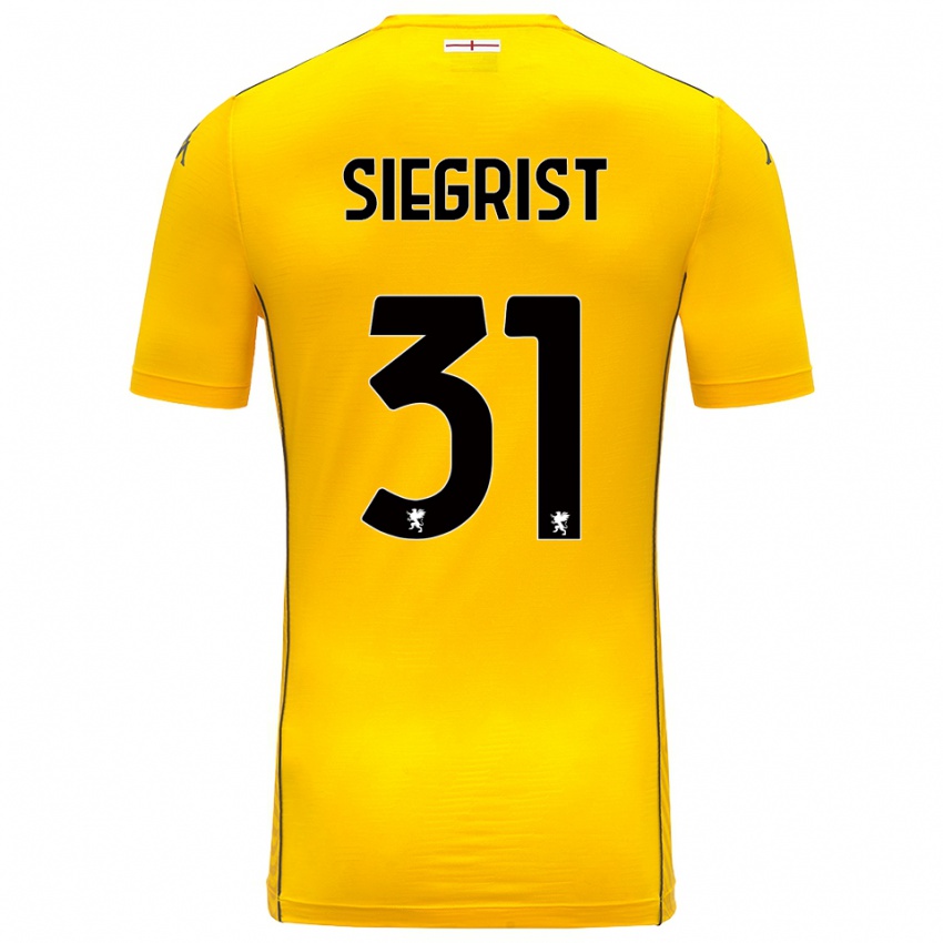 ילדים בנג'מין סיגריסט #31 צהוב כהה שחור חולצת שוער 2025/26 חולצה קצרה