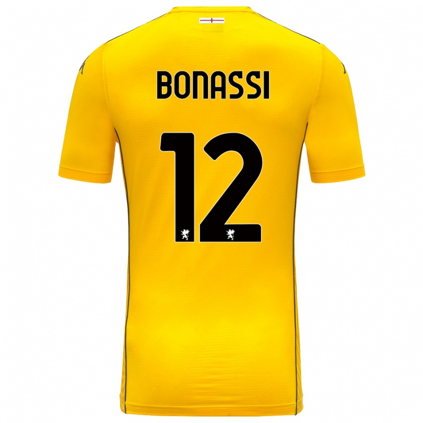 ילדים לורנזו בונאסי #12 צהוב כהה שחור חולצת שוער 2025/26 חולצה קצרה