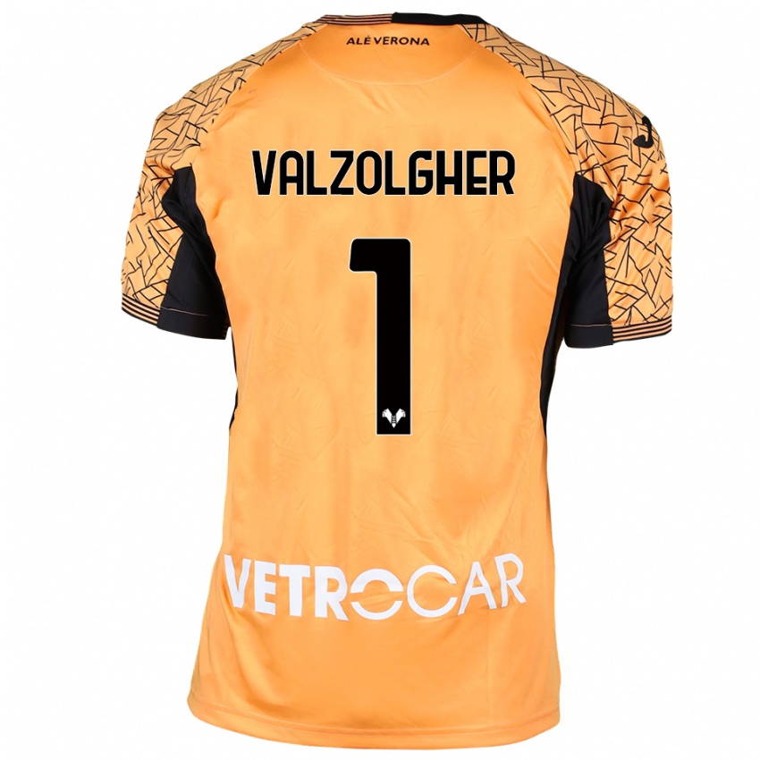 ילדים קיארה ולצולגר #1 כתום שחור לבן חולצת שוער 2025/26 חולצה קצרה