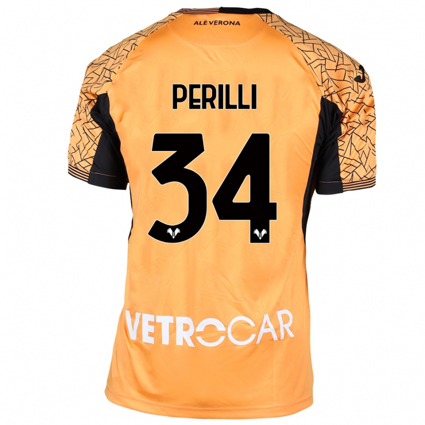 ילדים סימונה פרילי #34 כתום שחור לבן חולצת שוער 2025/26 חולצה קצרה