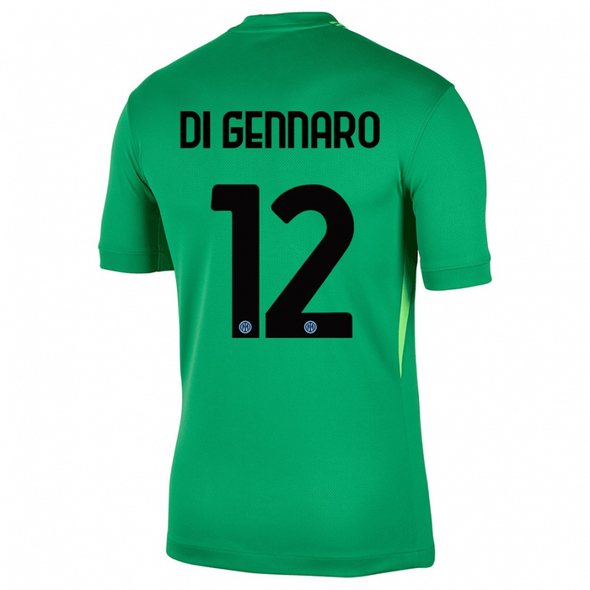 ילדים רפאלה די ג'נארו #12 ירוק בהיר שחור חולצת שוער 2025/26 חולצה קצרה