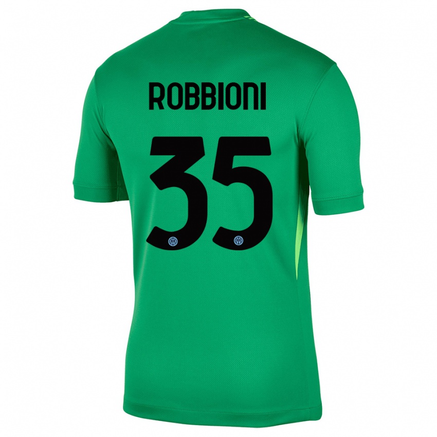 ילדים Matilde Robbioni #35 ירוק בהיר שחור חולצת שוער 2025/26 חולצה קצרה