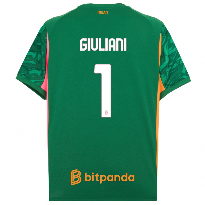 ילדים לאורה ג'וליאני #1 ורוד כתום ירוק חולצת שוער 2025/26 חולצה קצרה