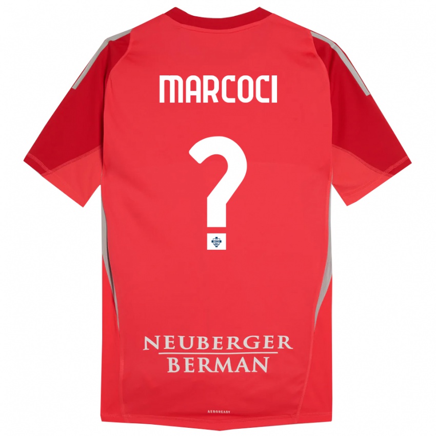 ילדים Alexandru Marcoci #0 אפור אדום חולצת שוער 2025/26 חולצה קצרה