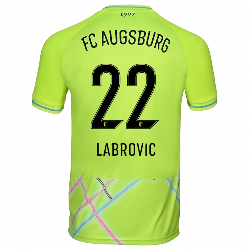 ילדים נדיליקו לברוביץ' #22 צהוב ירוק שחור חולצת שוער 2025/26 חולצה קצרה