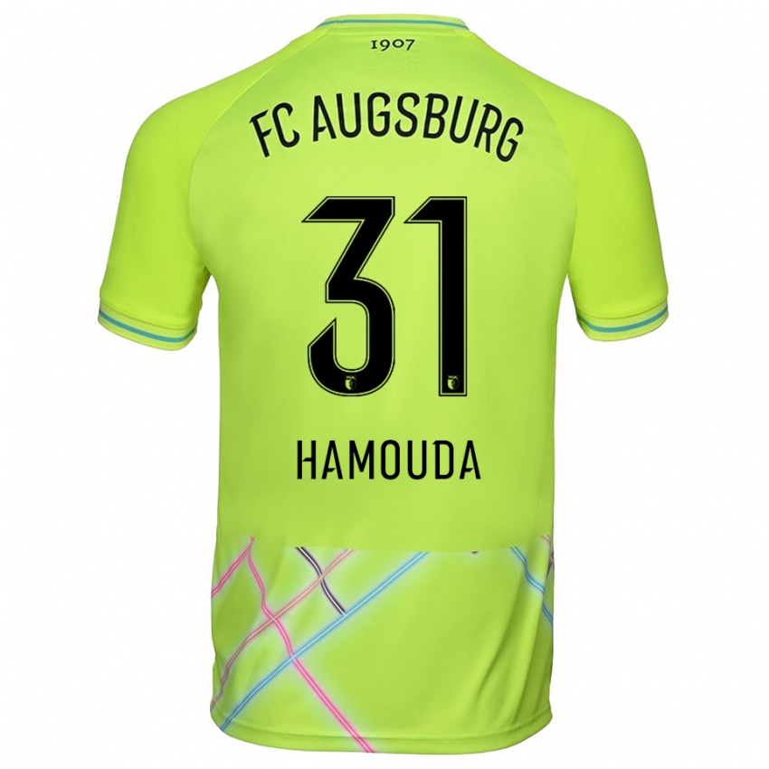 ילדים Hania Hamouda #31 צהוב ירוק שחור חולצת שוער 2025/26 חולצה קצרה