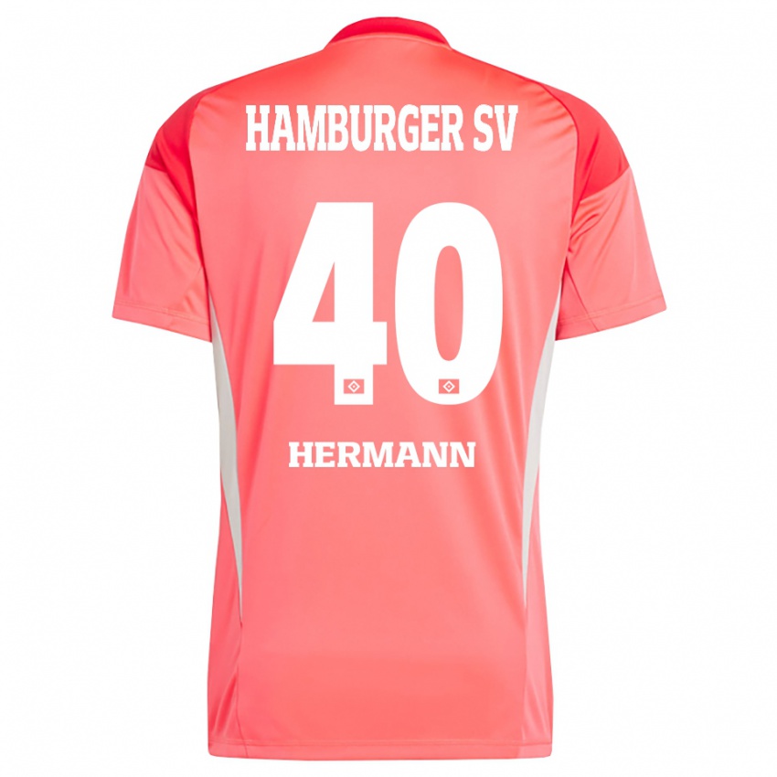 ילדים האנס סטפן הרמן #40 כתום אדום חולצת שוער 2025/26 חולצה קצרה