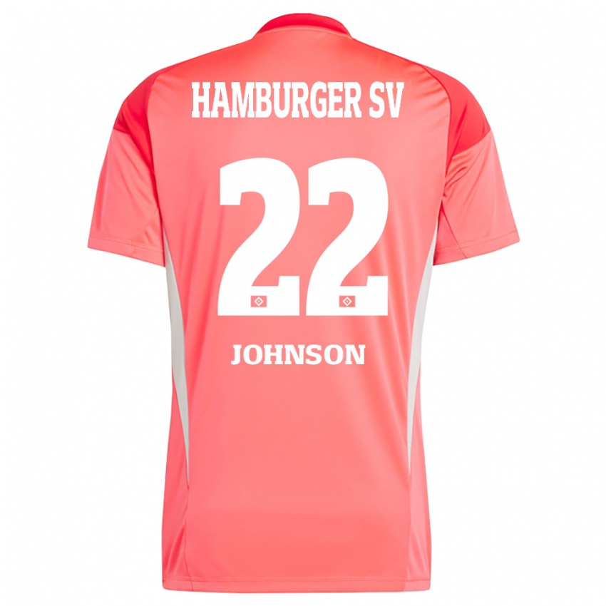 ילדים עמנואל ג'ונסון #22 כתום אדום חולצת שוער 2025/26 חולצה קצרה