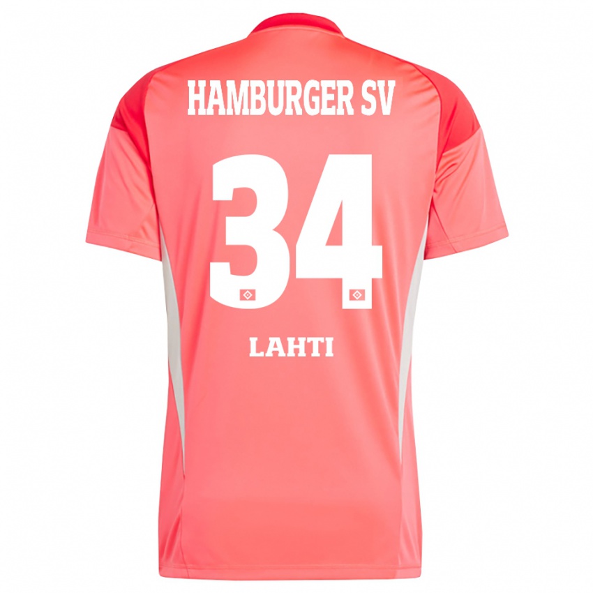 ילדים אליאס לאהטי #34 כתום אדום חולצת שוער 2025/26 חולצה קצרה