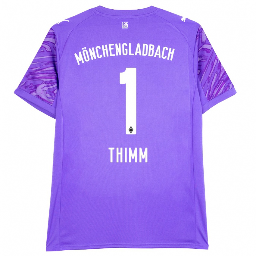 ילדים Joshua Thimm #1 לבן לילך חולצת שוער 2025/26 חולצה קצרה