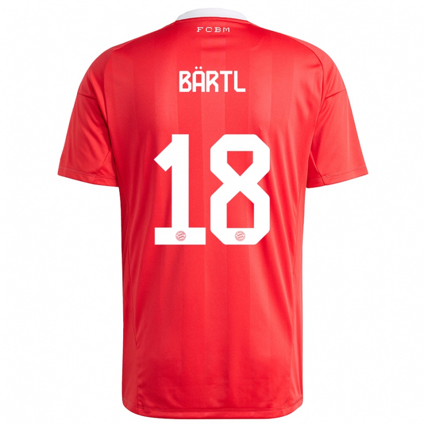 ילדים ג׳ניס ברטל #18 לבן אדום חולצת שוער 2025/26 חולצה קצרה