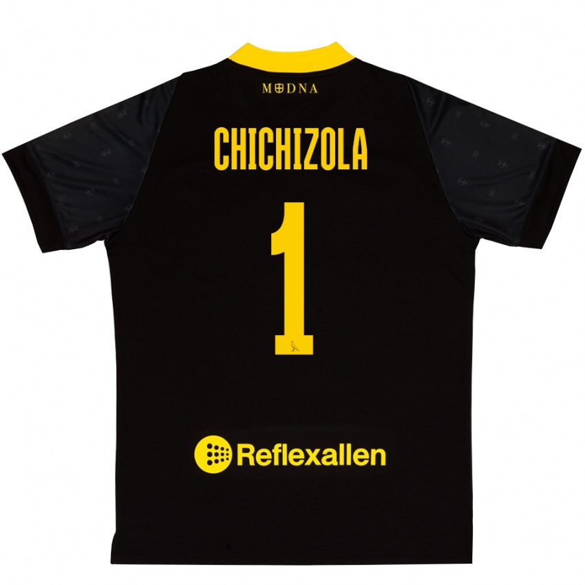 ילדים לאנדרו צ'יצ'יזולה #1 שחור צהוב חולצת שוער 2025/26 חולצה קצרה