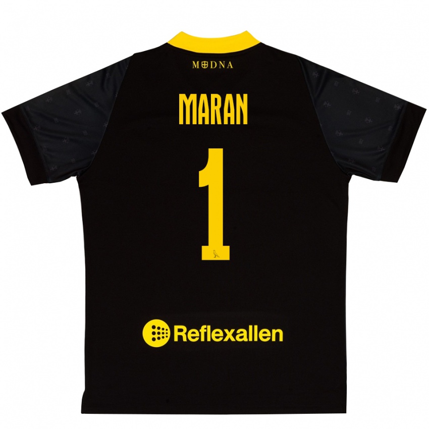 ילדים Andrea Maran #1 שחור צהוב חולצת שוער 2025/26 חולצה קצרה