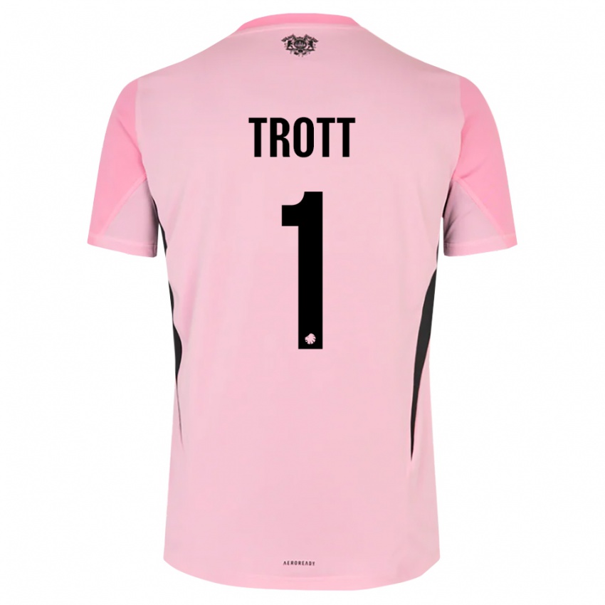 ילדים ניית׳ן טרוט #1 שחור ורוד חולצת שוער 2025/26 חולצה קצרה