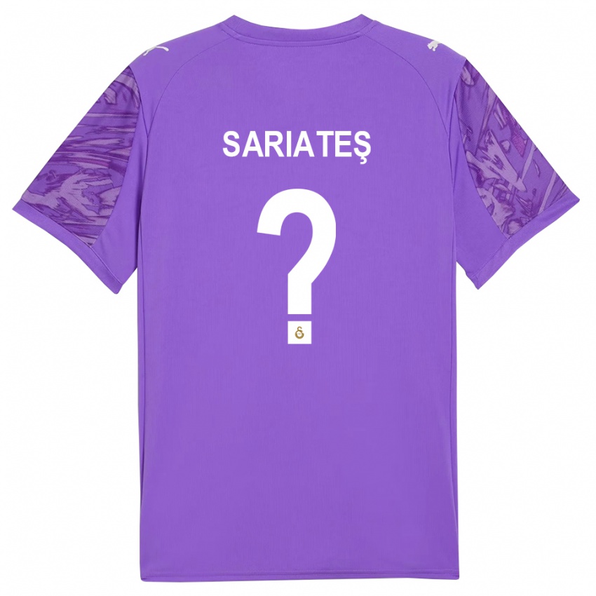 ילדים Taha Sarıateş #0 לבן סגול חולצת שוער 2025/26 חולצה קצרה ילדים Taha Sarıateş #0 לבן סגול חולצת שוער 2025/26 חולצה קצרה