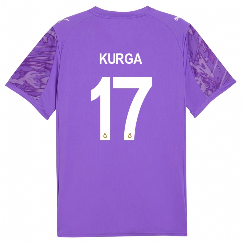 ילדים האנדן קורגה #17 לבן סגול חולצת שוער 2025/26 חולצה קצרה