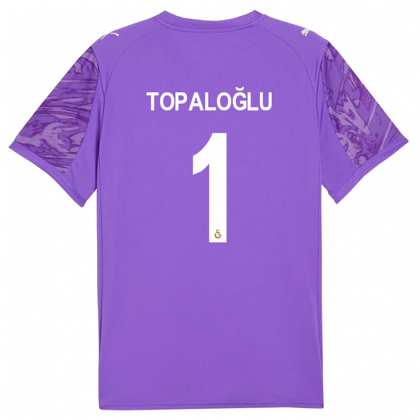 ילדים Eren Topaloğlu #1 לבן סגול חולצת שוער 2025/26 חולצה קצרה