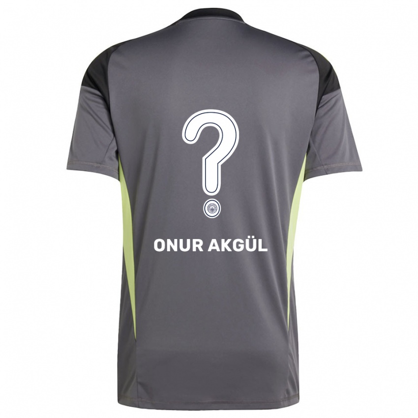 ילדים Rüzgar Onur Akgül #0 שחור אפור עמום חולצת שוער 2025/26 חולצה קצרה