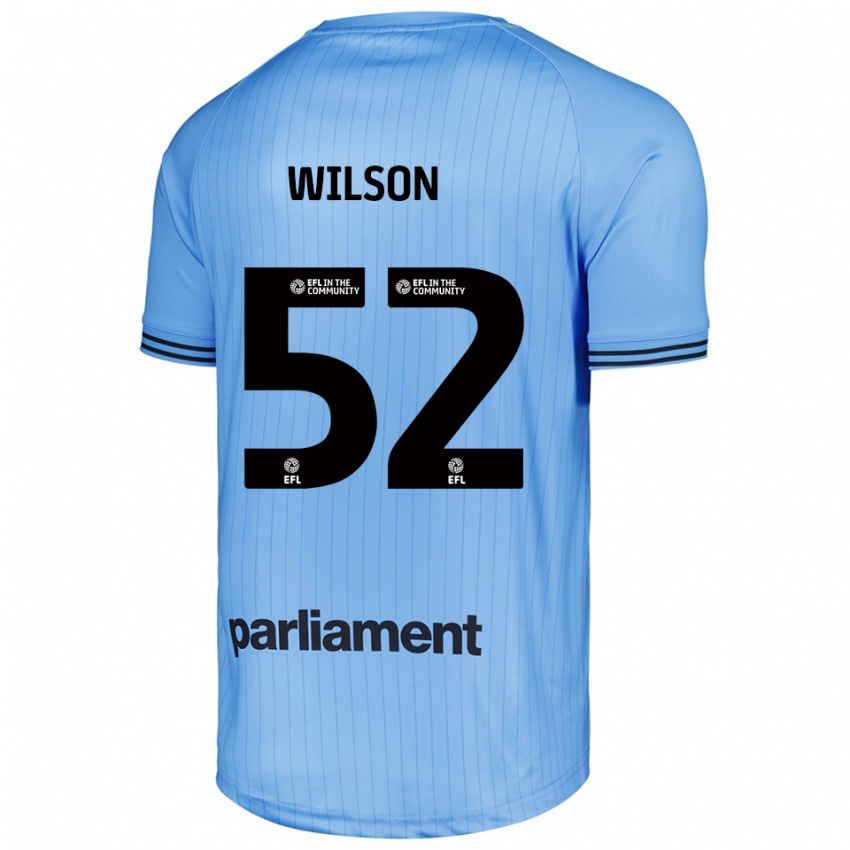 גברים Aston Wilson #52 כחול שמיים בהיר חולצת שוער 2025/26 חולצה קצרה