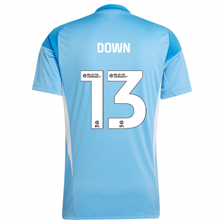 גברים Sam Down #13 כחול שמיים חולצת שוער 2025/26 חולצה קצרה