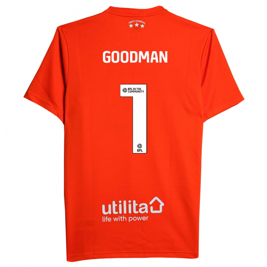 גברים אוון גודמן #1 לבן אדום חולצת שוער 2025/26 חולצה קצרה