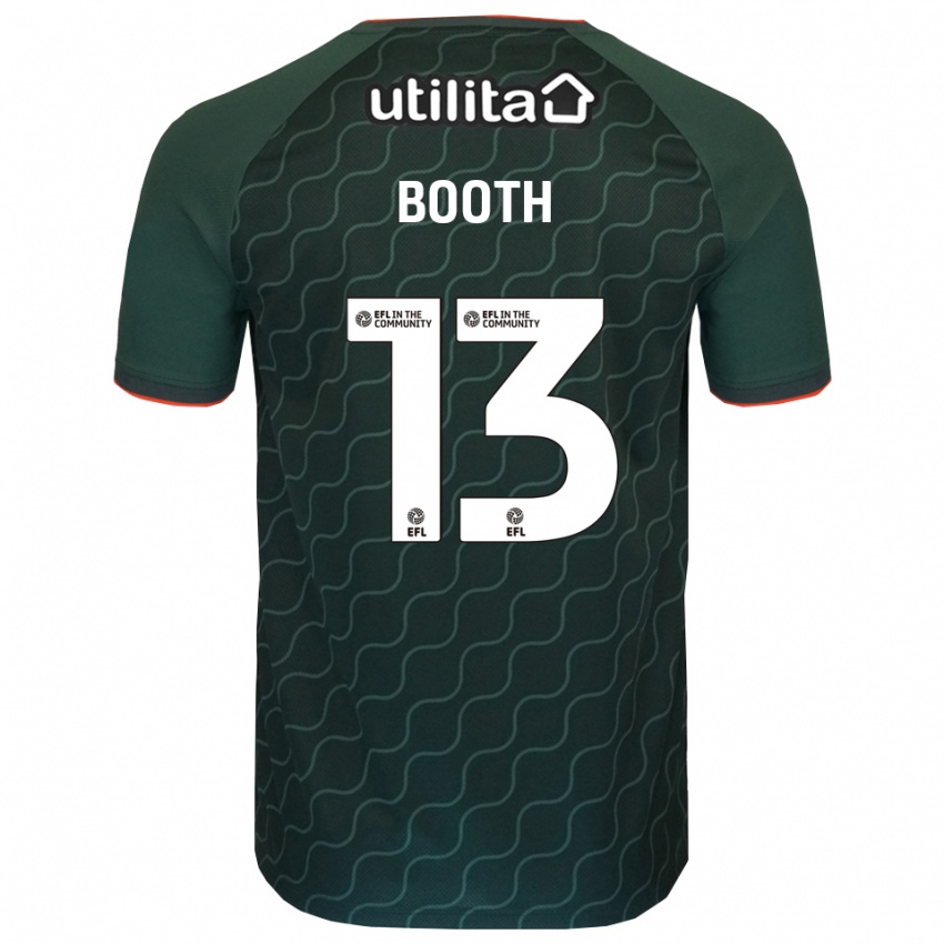 גברים Charlie Booth #13 ירוק כהה חולצת שוער 2025/26 חולצה קצרה