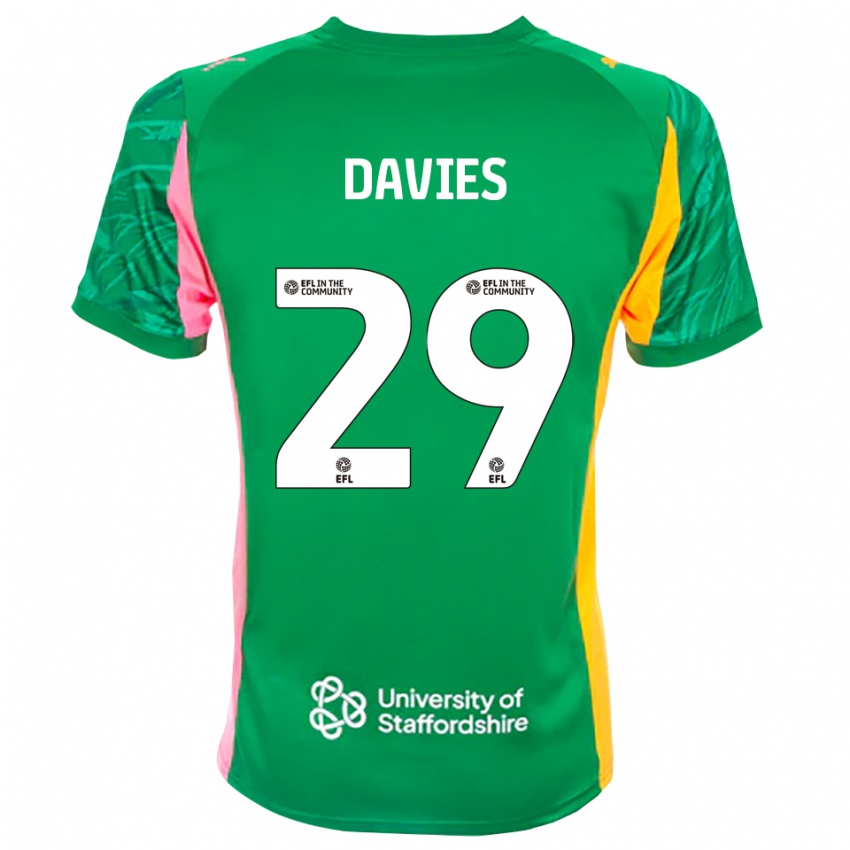 גברים ארון דייוויס #29 ירוק ורוד כתום חולצת שוער 2025/26 חולצה קצרה
