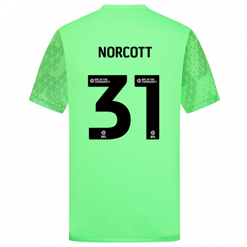 גברים טום נורקוט #31 ירוק בהיר חולצת שוער 2025/26 חולצה קצרה