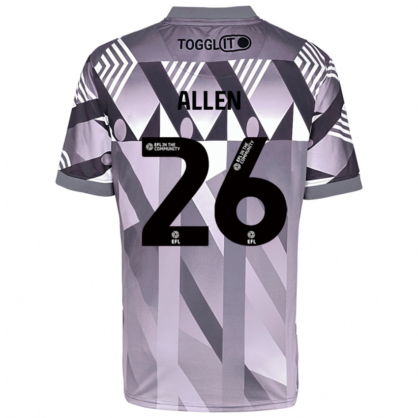 גברים Lauren Allen #26 אפור בהיר חולצת שוער 2025/26 חולצה קצרה