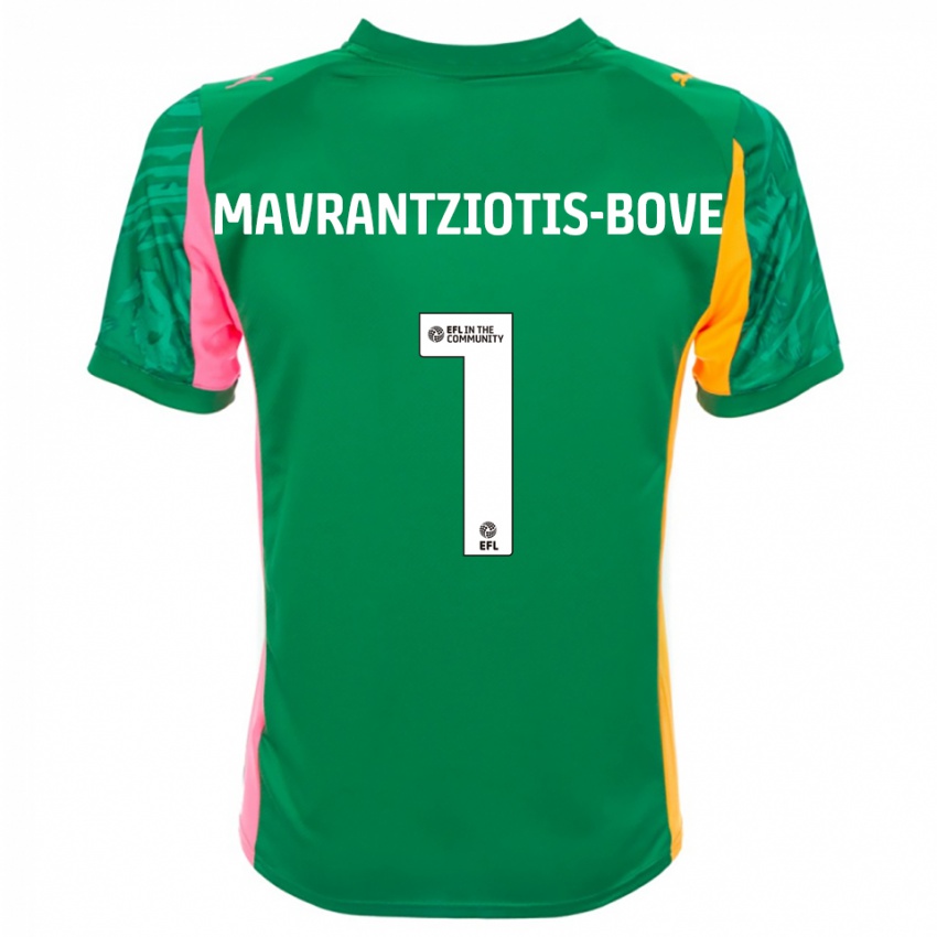 גברים Kane Mavrantziotis-Bove #1 ירוק ורוד לבן חולצת שוער 2025/26 חולצה קצרה