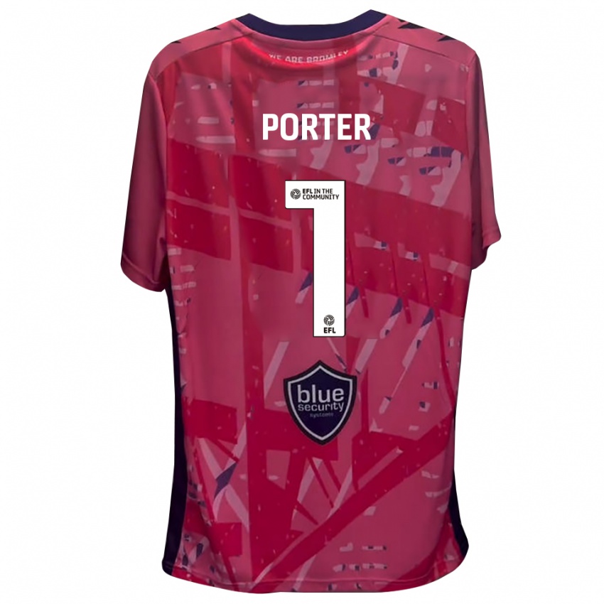 גברים George Porter #1 ורוד לבן חולצת שוער 2025/26 חולצה קצרה