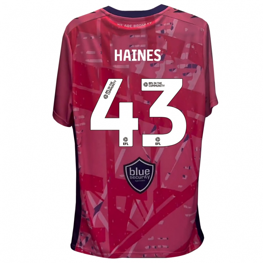 גברים Harry Haines #43 ורוד לבן חולצת שוער 2025/26 חולצה קצרה