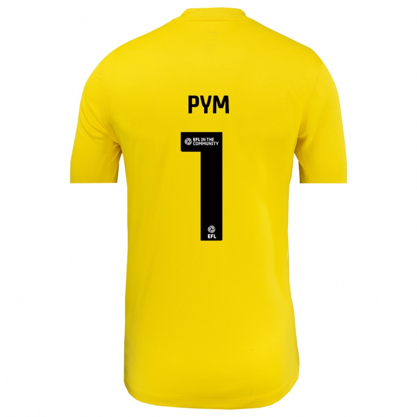 גברים כריסטי פים #1 שחור צהוב חולצת שוער 2025/26 חולצה קצרה