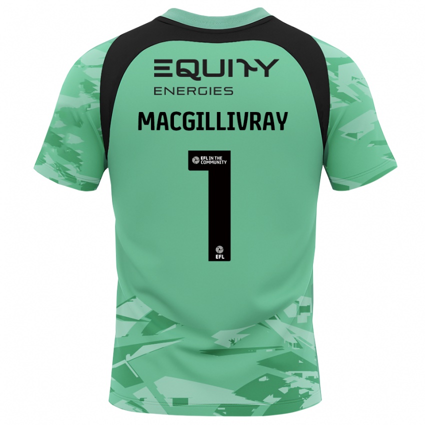 גברים קרייג מקגיליבריי #1 אפור ירוק בהיר חולצת שוער 2025/26 חולצה קצרה