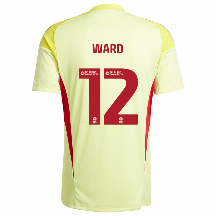 גברים לואיס וורד #12 צהוב חיוור חולצת שוער 2025/26 חולצה קצרה