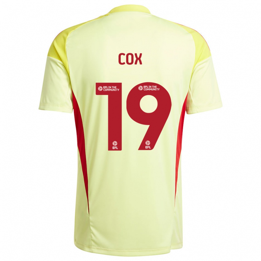 גברים Hannah Cox #19 צהוב חיוור חולצת שוער 2025/26 חולצה קצרה