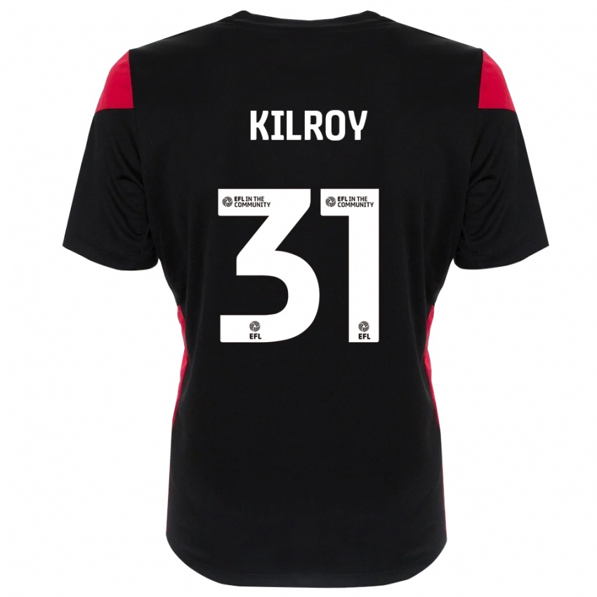 גברים ינסון מיכאל קילרוי #31 שחור לבן חולצת שוער 2025/26 חולצה קצרה