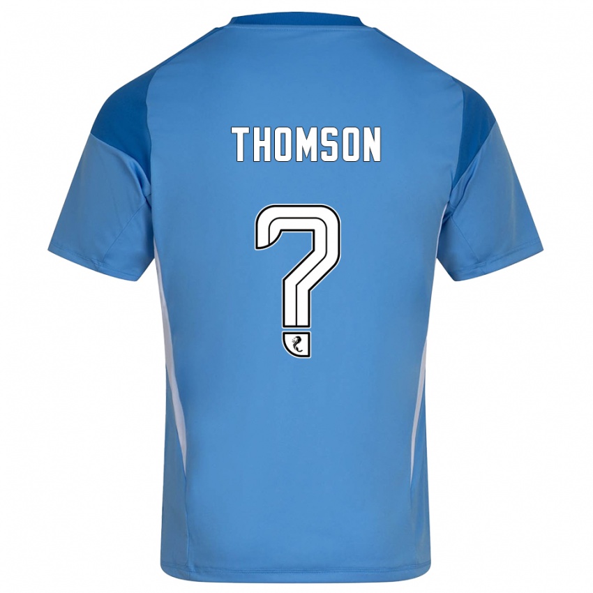 גברים Ethan Thomson #0 לבן כחול חולצת שוער 2025/26 חולצה קצרה