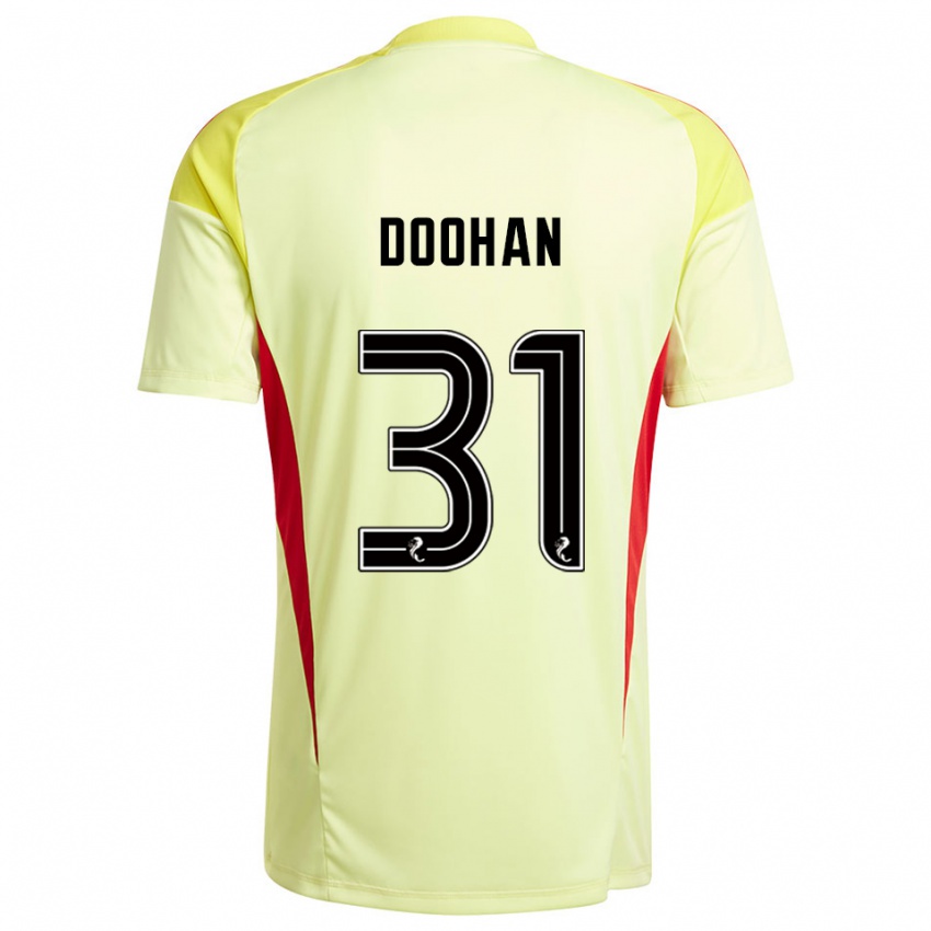 גברים רוס דוהאן #31 אדום צהוב חולצת שוער 2025/26 חולצה קצרה