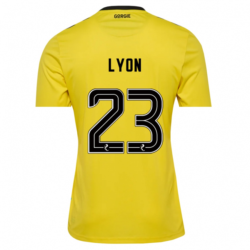 גברים Jack Lyon #23 שחור אדום צהוב חולצת שוער 2025/26 חולצה קצרה