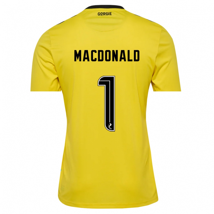 גברים Jamie MacDonald #1 שחור אדום צהוב חולצת שוער 2025/26 חולצה קצרה