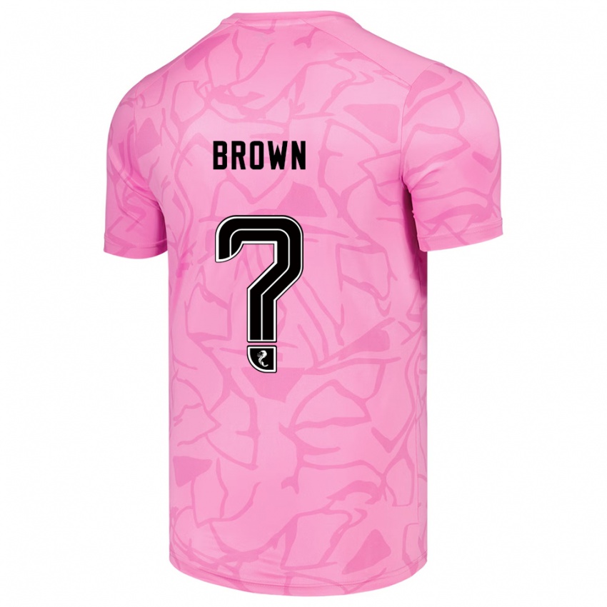 גברים Fraser Brown #0 שחור ורוד חולצת שוער 2025/26 חולצה קצרה