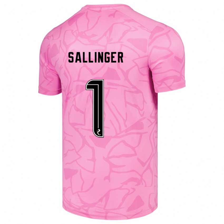 גברים רפאל זלינגר #1 שחור ורוד חולצת שוער 2025/26 חולצה קצרה