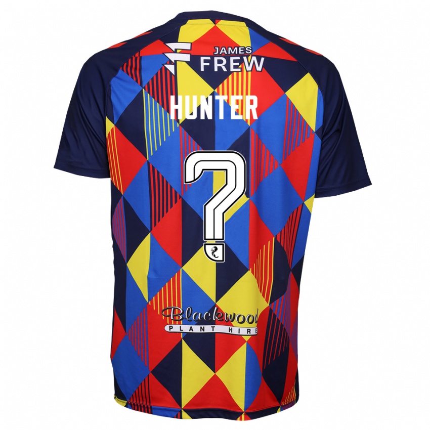 גברים Morgan Hunter #0 אדום כחול מלכותי חולצת שוער 2025/26 חולצה קצרה